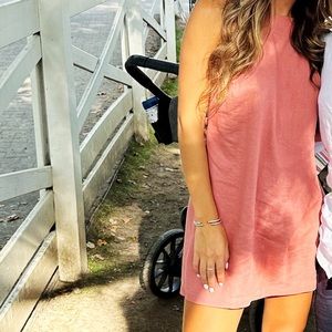 Pink Abercrombie open back dress